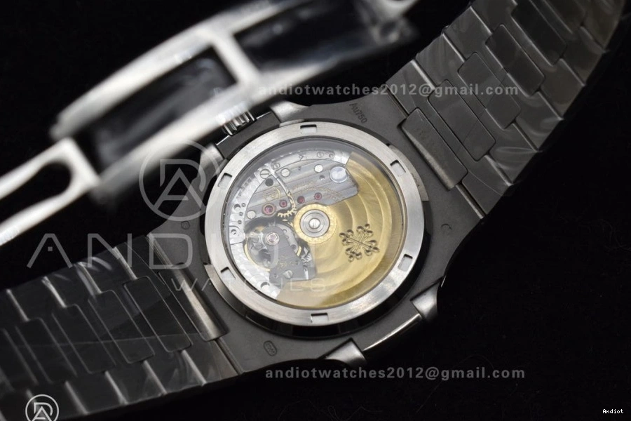 Full 5711 SS A324 Bezel Nautilus Dial Diamonds on TWF Diamonds Bracelet & 0328